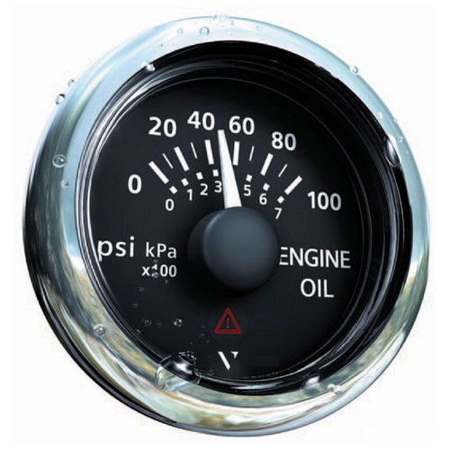 Oil pressure gauge black - , 5