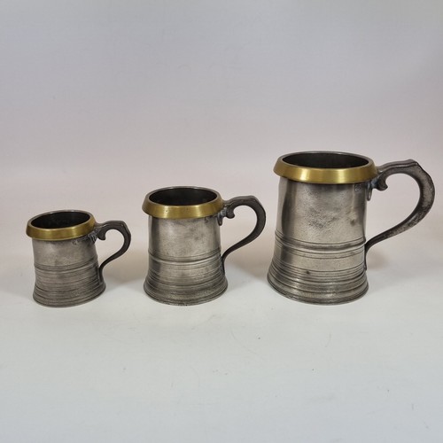 Antique 19thc set pewter - 3,