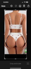 Woman’s Size Medium Sport Underwear White With Red Love Heart Nee