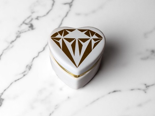 Decorative dolomite heart - decorative,