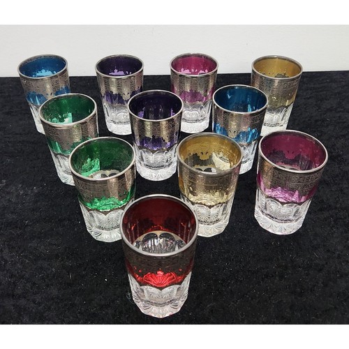 Moroccan colorful tea glasses - moroccan,