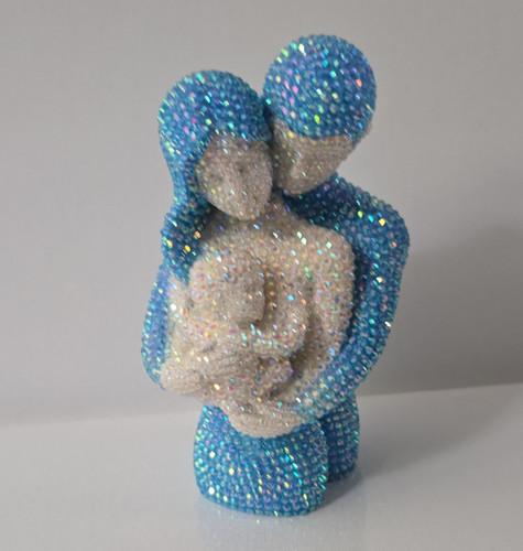 Ceramic family figurine hand - ceramic,