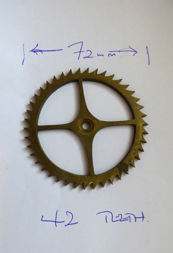 Brass escapement clock wheel - escapement,