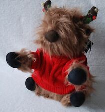 NEXT Hamish The Highland Cow in Red Knitted Jumper Fluffy Door Stop BNWT