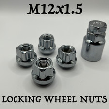 Locking Wheel Nuts M12x1.5 Open, Zinc For Kia Picanto Pregio Pro Ceed Rio Sedona