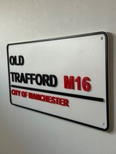 Old Trafford Road Sign 3D Wall