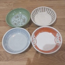 Set Of 4 Chinese / Japanese Small Bowls Vintage 10cm Across X 3cm Tall