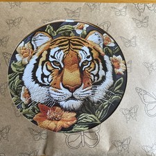 Tiger Embroidery kit printed