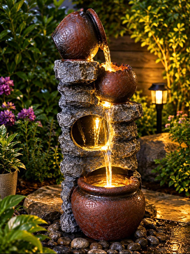 Resin rock effect cascade - effect,