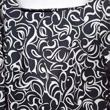 Amaranto Tunic Dress Size 12 (It Does Say 14 But Small) Bla K White Long Sleeves