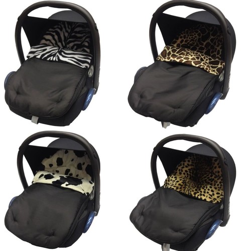 Animal print car - seat, footmuff