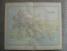 PHILIPS MAP OF THE WORLD 1898
