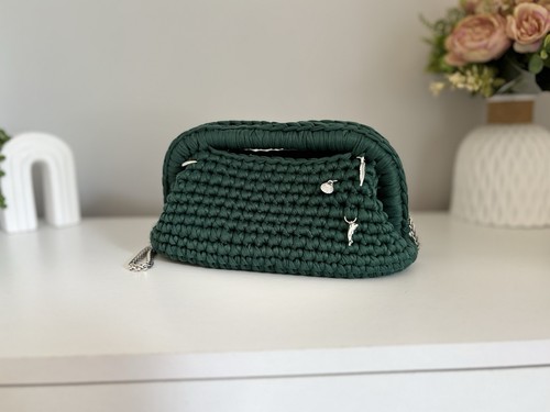 Handmade crochet clutch bag - crochet,