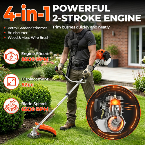52cc petrol garden multi - garden, tool