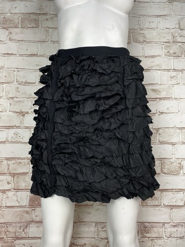 Black ruffle layered - black,