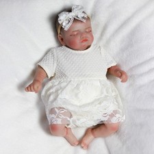 16" Cute Reborn Baby Dolls Girl Vinyl Silicone Handmade Newborn Babies Girl Gift