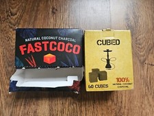 Shisha Hookah Natural Coconut Coals Quick Light FastCoco 6 Boxes + 1 Box (Read)