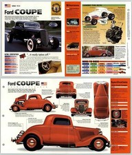 Ford Coupe - 1934 #23 Hot Rods - Hot Cars - IMP Fold Out Fact Page