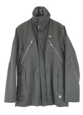 Black G Star Originals Raw 330 Denim Size M Mens Logo Zipped Pockets Jacket Coat