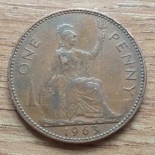 One 1 penny british GB UK