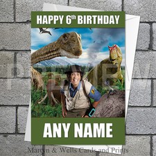 Andy's Dinosaur Adventures birthday card. 5x7 inches. Personalised plus envelope