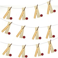 Cricket Bunting Birthday Sports Events Party Decorations 12pcs