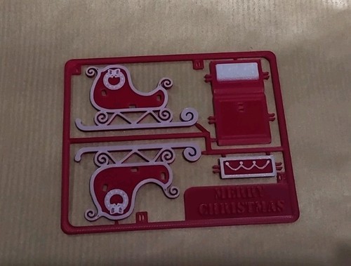 Santa sleigh printed - santa's,