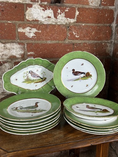 Antique hand painted - hand, bird