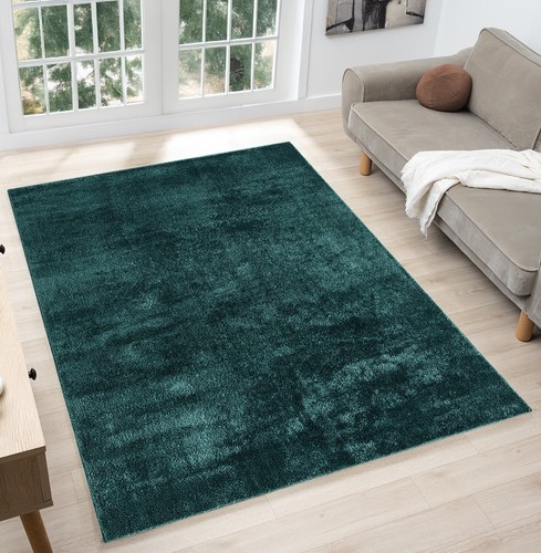 Plain emerald green mat - green, large