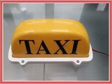 Aerodynamic Heavy Duty Magnetic Mag Pad Taxi Roof Sign Illuminated Yellow 12V