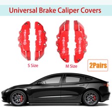 2 Pairs Universal Break Caliper Cover Car Disc Front Rear Kits Wheel Size 14-17"