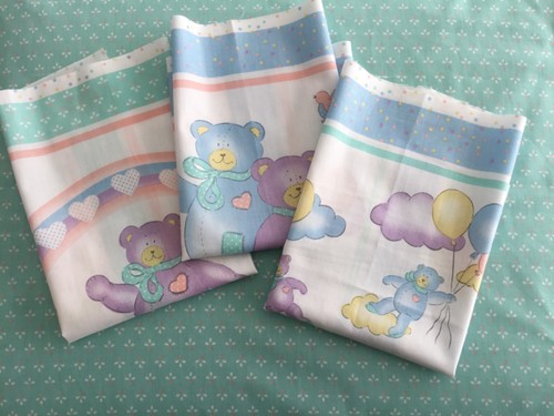 Three vintage nursery cushion - three,