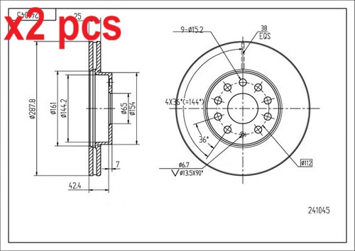 Pcs sides front brake - front,