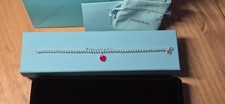 Return to Tiffany Silver Bead Bracelet 20cm – Red Heart Accent