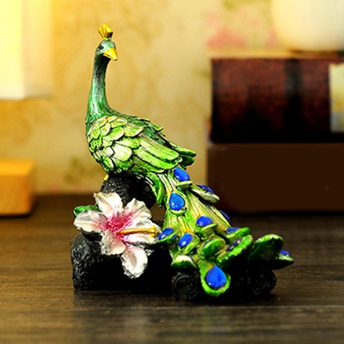 Peacock figurine stand - peacock,
