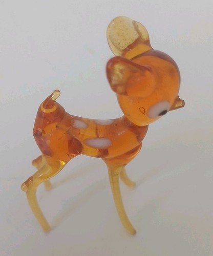 Vintage hand blown - amber, art
