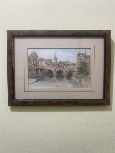 Framed watercolour print - framed,