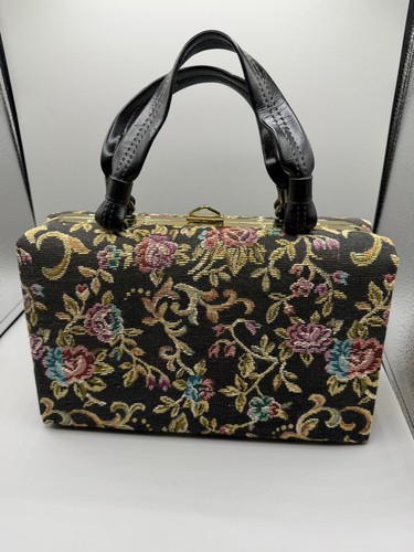 Vintage tapestry carpet bag - vintage,