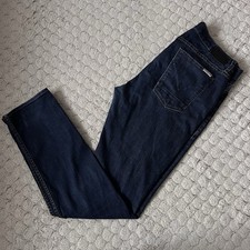 Hudson Jeans Slim Fit Stretch Denim W34 Dark Wash USA Made Classic Indigo Men's