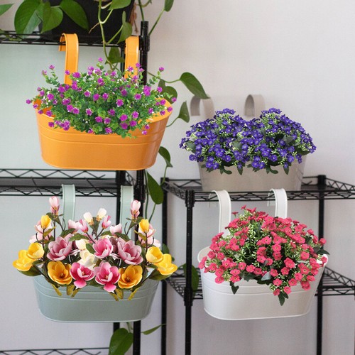 Oval metal plant - oval, pot