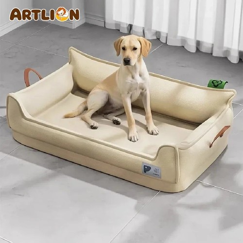 Leather dog bed orthopedic - leather,