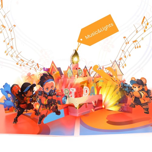 Musical birthday card - musical,