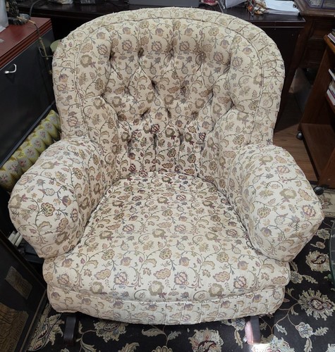 Rocking floral arm - rocking, chair