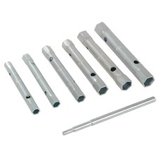 7 Pc Tubular & Metric Box Spanner Wrench Spark Bar Set Plug Sockets 10 – 19mm