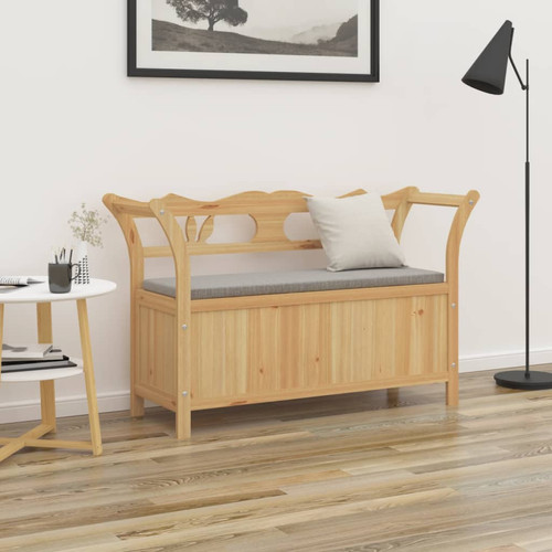 Bench solid fir wood brown - solid,