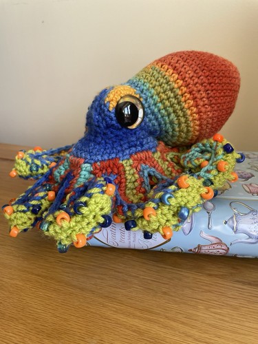 Handmade crochet octopus - handmade,