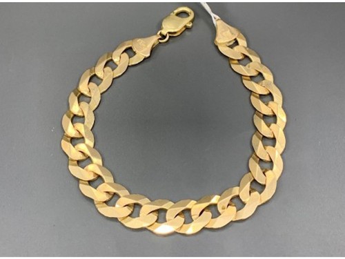 9ct curb yellow - curb, bracelet
