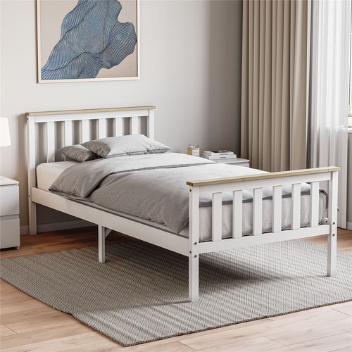 Wood bed milan single double - wood,