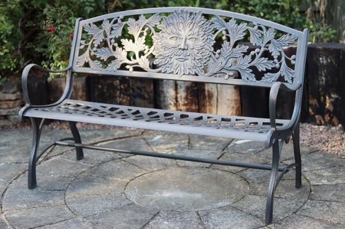 Solid cast iron bench - solid, garden
