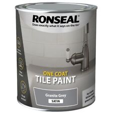 Ronseal One Coat Tile Paint Kitchen Bathroom Mould Resistant Water Based
